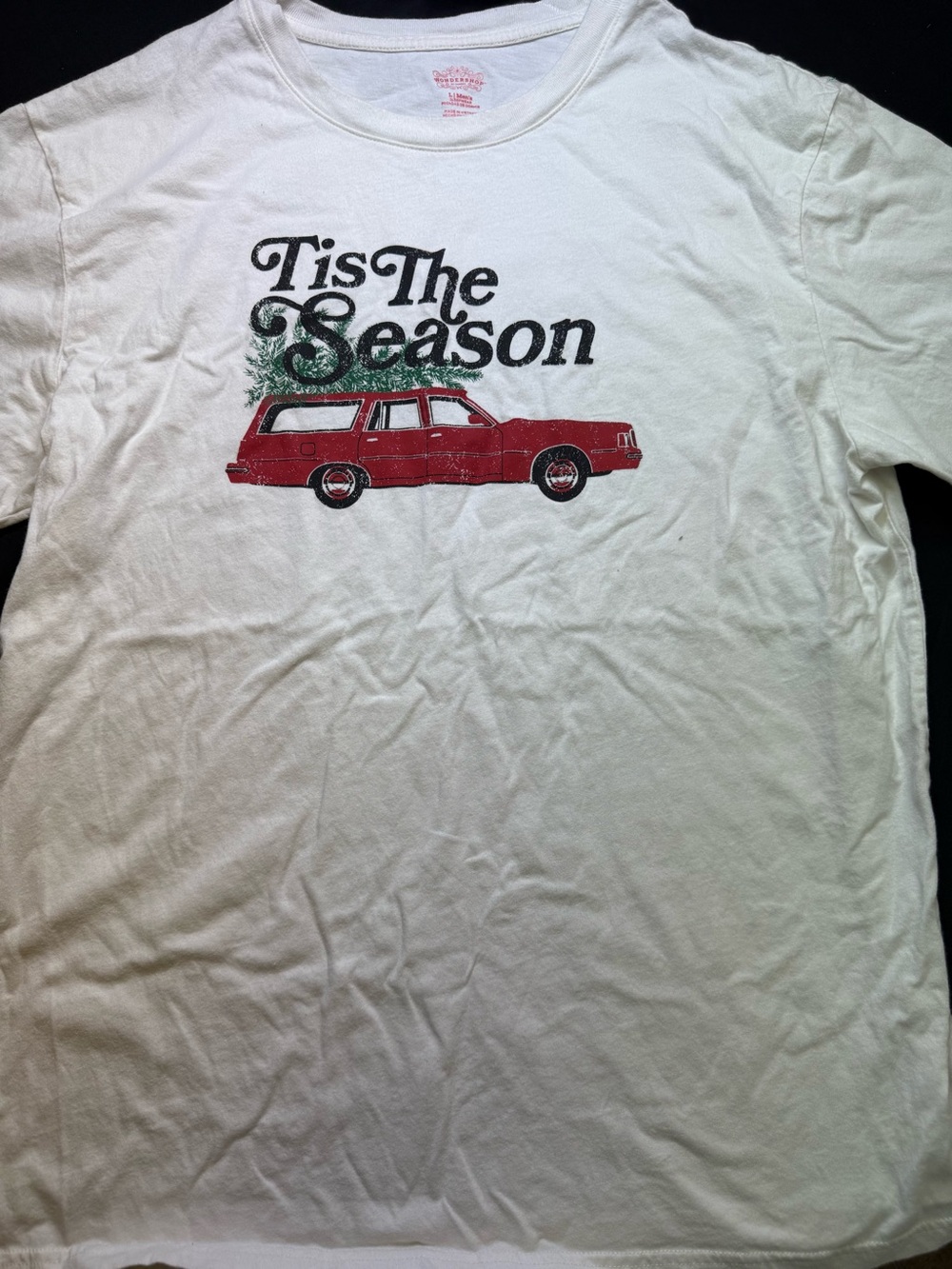 Wondershop White Graphic Tee with Red Car and Green Tree
